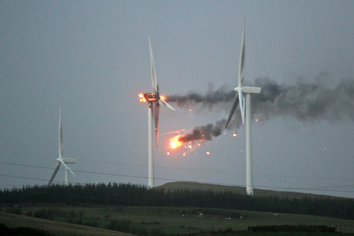 Rite-On Wind turbine on Fire