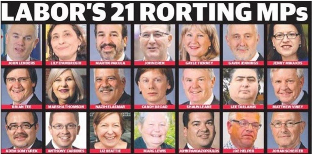 Labor's 21 rort MPs Rite-ON!