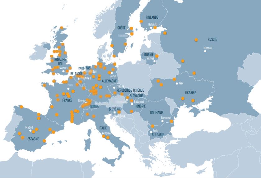 Nuclear Power Stations in Europe. RiteON