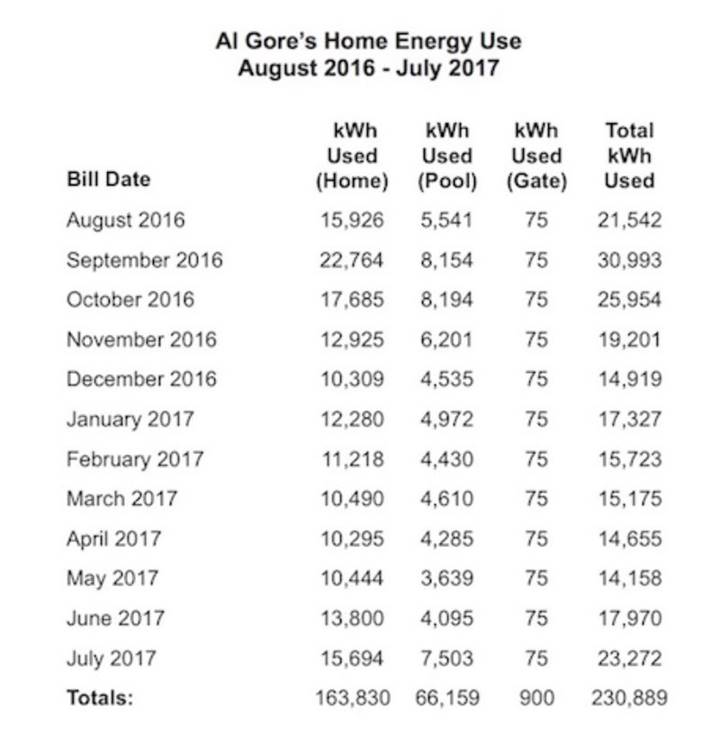 Al Gore home energy