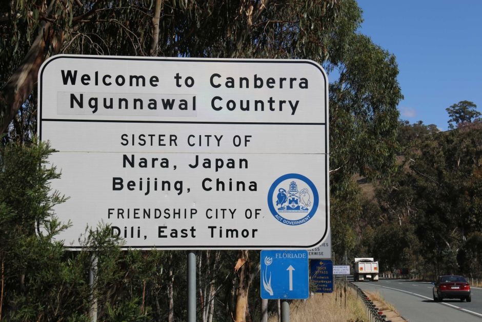 Canberra Sister City sign